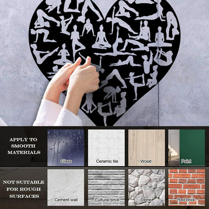 Engraving Stickers Lifestyle Yoga Center Pilates Pose Fitnesscenter Studio It Won'T Fall Off