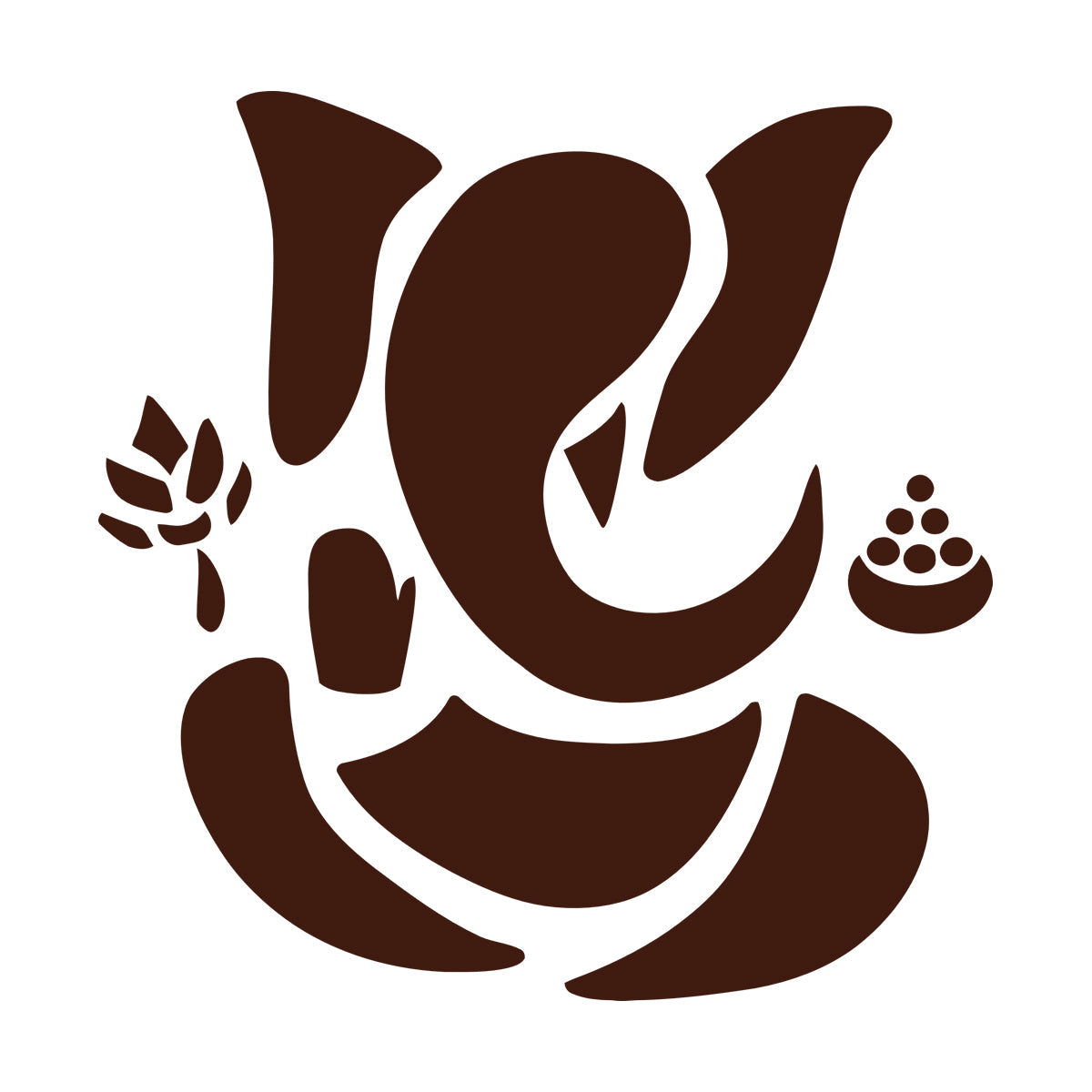 Abstract Ganesha Hindu Hinduism Vedas God Wall Decals Paster Paper Personalized Customization