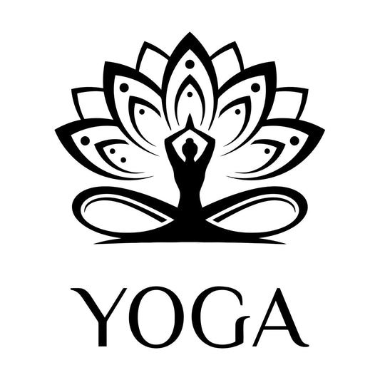 Vinyl Wall Decals Abstract Girl Meditates Infinity Beautiful Lotus Wall Beautification