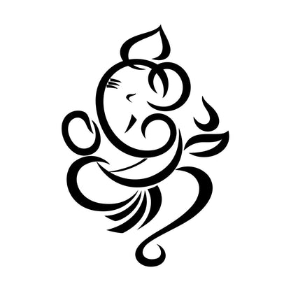 Mural And Wall Vinyl Decal Ganesha Abstract God Hindu Hinduism Religion Window Decals