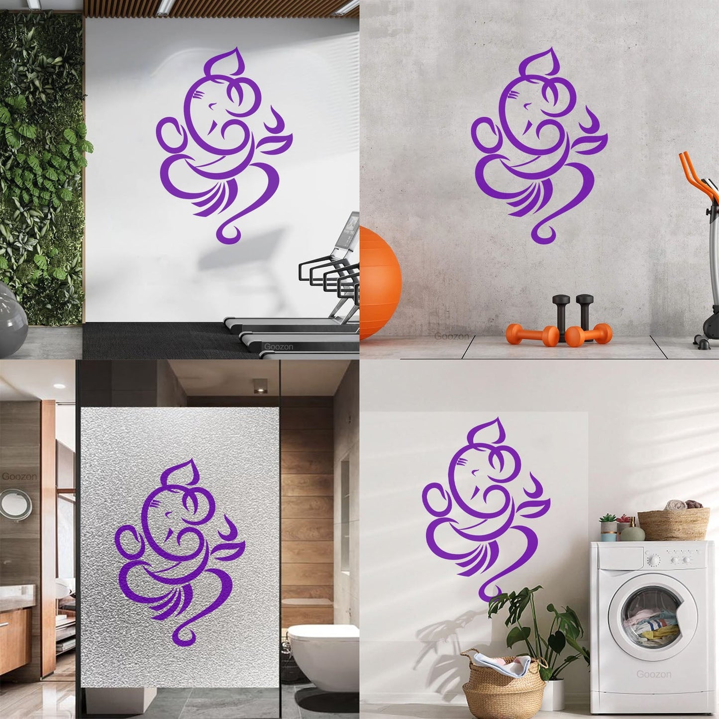 Mural And Wall Vinyl Decal Ganesha Abstract God Hindu Hinduism Religion Window Decals