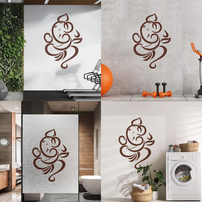 Mural And Wall Vinyl Decal Ganesha Abstract God Hindu Hinduism Religion Window Decals