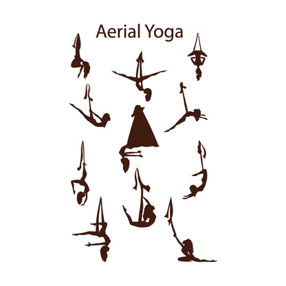 Aerial Yoga Centre Balance Pose Girls Beautiful Body Vinyl Art Sticker Do Not Damage The Wall Surface