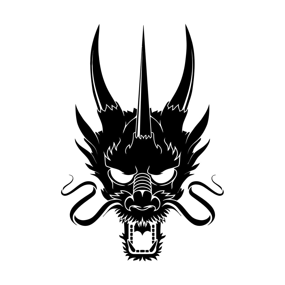 Wall Decals Paster Paper Asian Chinese Dragon Head Multiple Size Options