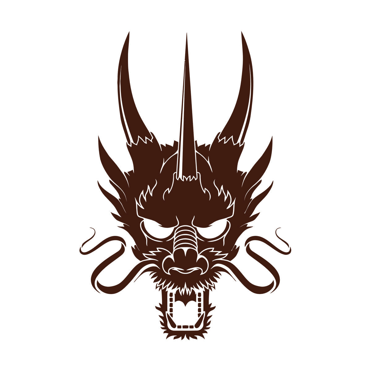 Wall Decals Paster Paper Asian Chinese Dragon Head Multiple Size Options