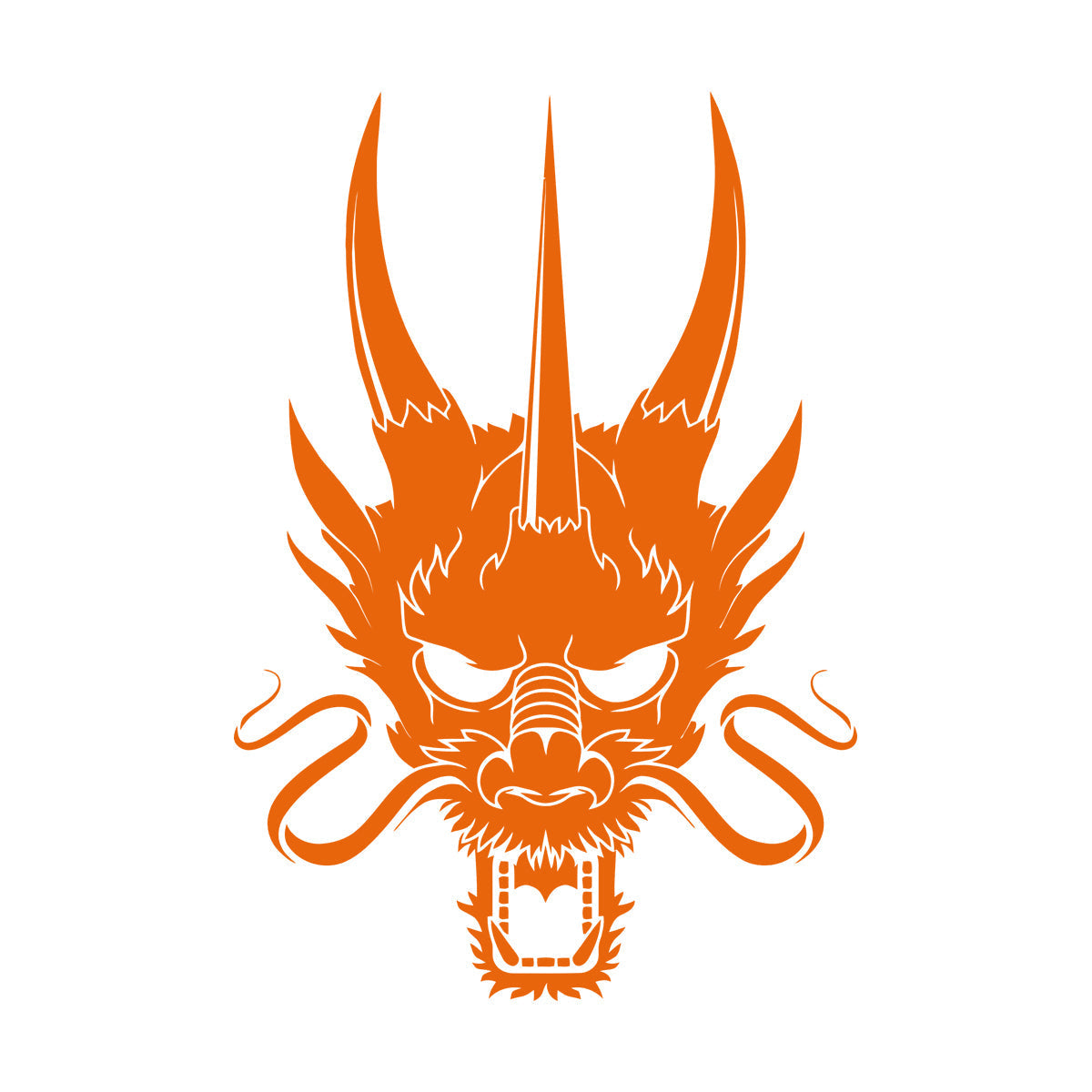 Wall Decals Paster Paper Asian Chinese Dragon Head Multiple Size Options