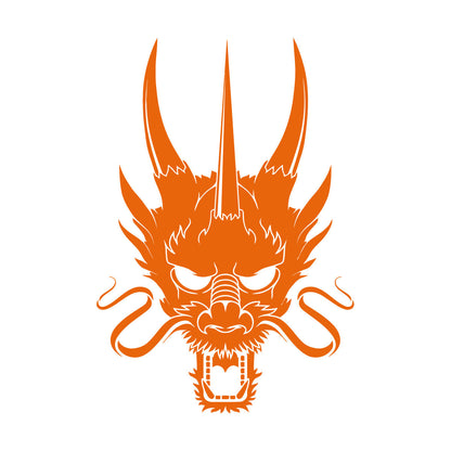 Wall Decals Paster Paper Asian Chinese Dragon Head Multiple Size Options