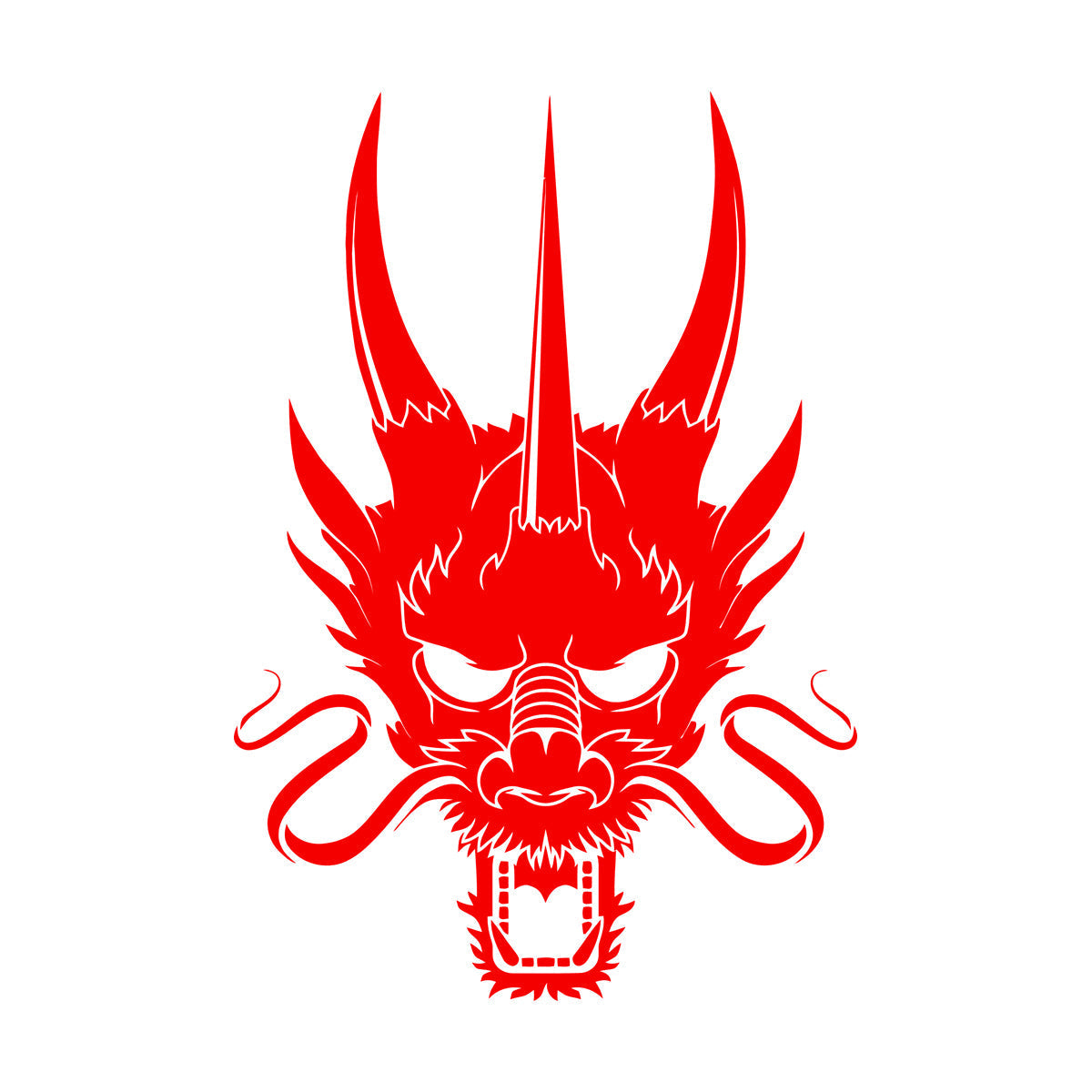 Wall Decals Paster Paper Asian Chinese Dragon Head Multiple Size Options