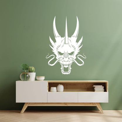Wall Decals Paster Paper Asian Chinese Dragon Head Multiple Size Options