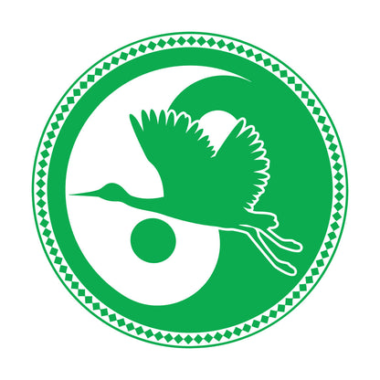 Wall Decals Asian Japanese Bird Crane Yin Yang Symbol Buddhism It Won'T Fall Off