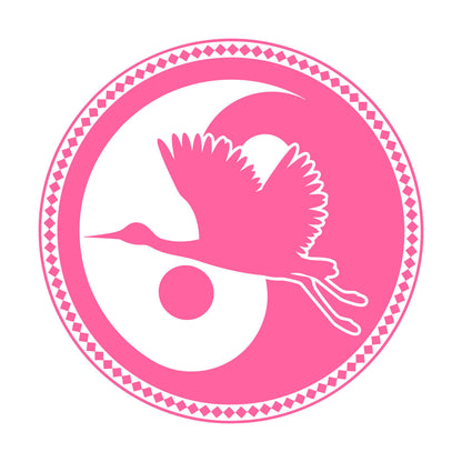 Wall Decals Asian Japanese Bird Crane Yin Yang Symbol Buddhism It Won'T Fall Off