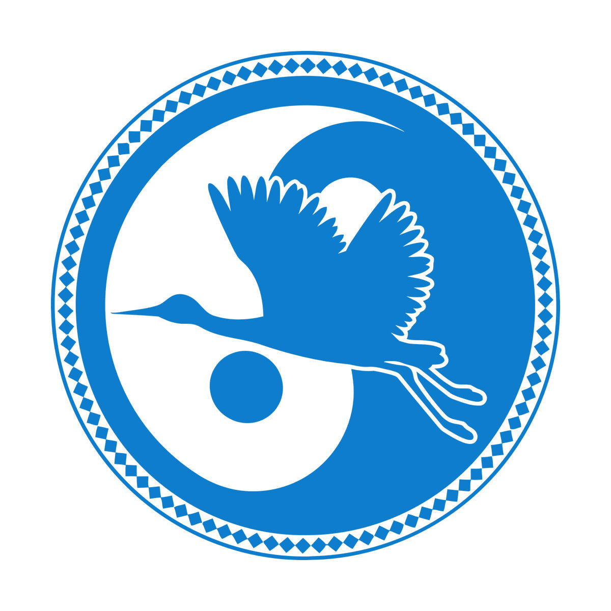 Wall Decals Asian Japanese Bird Crane Yin Yang Symbol Buddhism It Won'T Fall Off