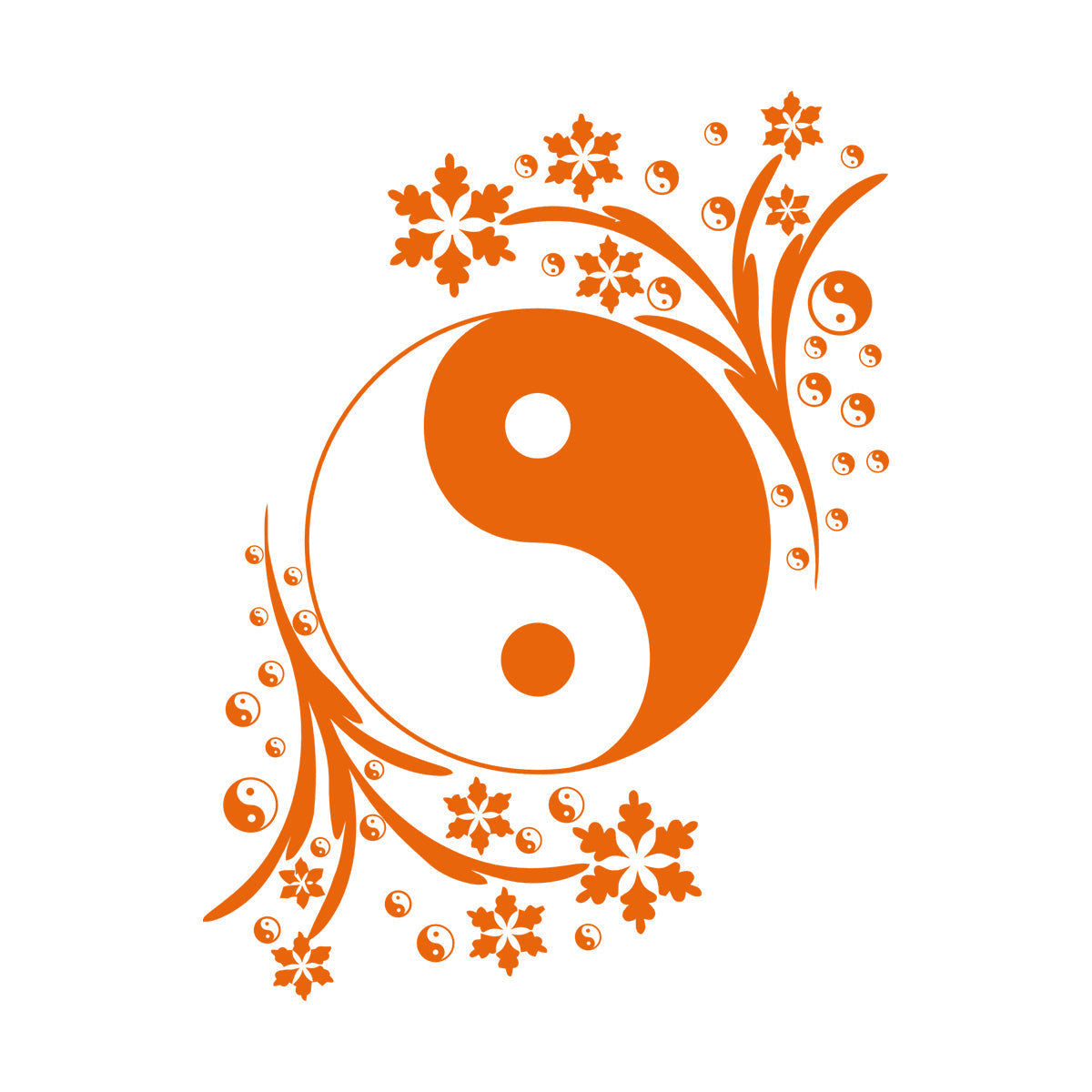 Vinyl Wall Decals Black White Yin Yang Circle Symbol Yoga Studio Personalized Customization