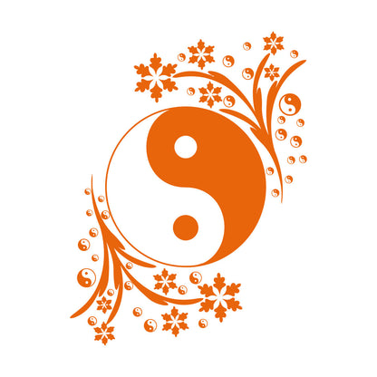 Vinyl Wall Decals Black White Yin Yang Circle Symbol Yoga Studio Personalized Customization