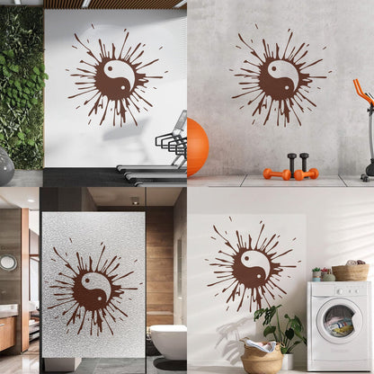 Engraving Decals Blot Yin Yang Symbol Buddhism Asian Style Can Modify And Add Information