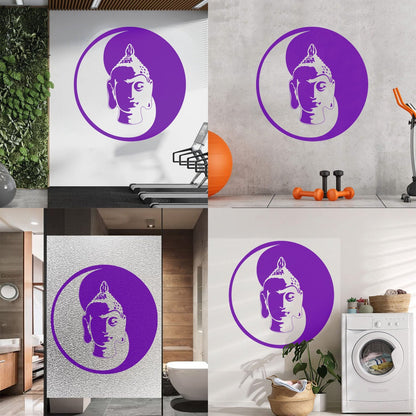 Wall Decals Paster Paper Buddha Meditation Yin Yang Zen Buddhism Tao Self Adhesive