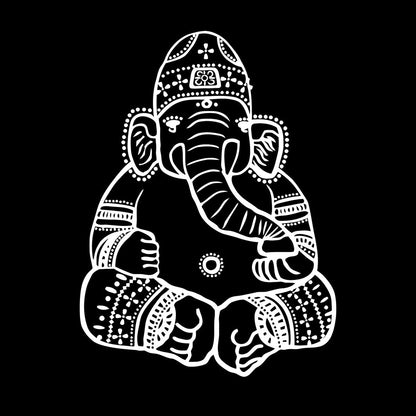 Wall Vinyl Sticker Decor Cartoon Ganesha God Elephant Hinduism India Kids Do Not Damage The Wall Surface