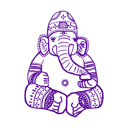 Wall Vinyl Sticker Decor Cartoon Ganesha God Elephant Hinduism India Kids Do Not Damage The Wall Surface