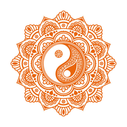 Mandala Circle Floral Ornament Yin Yang Zen Meditation Wall Decals Paster Paper Can Modify And Add Information