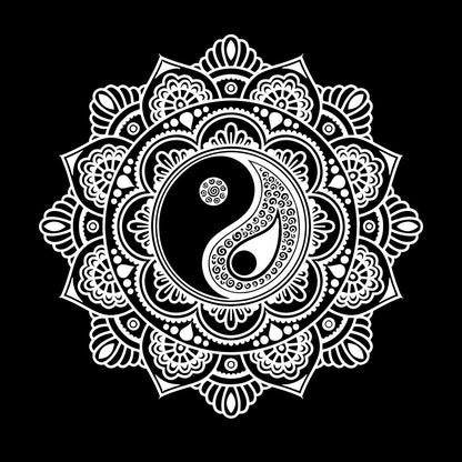 Mandala Circle Floral Ornament Yin Yang Zen Meditation Wall Decals Paster Paper Can Modify And Add Information