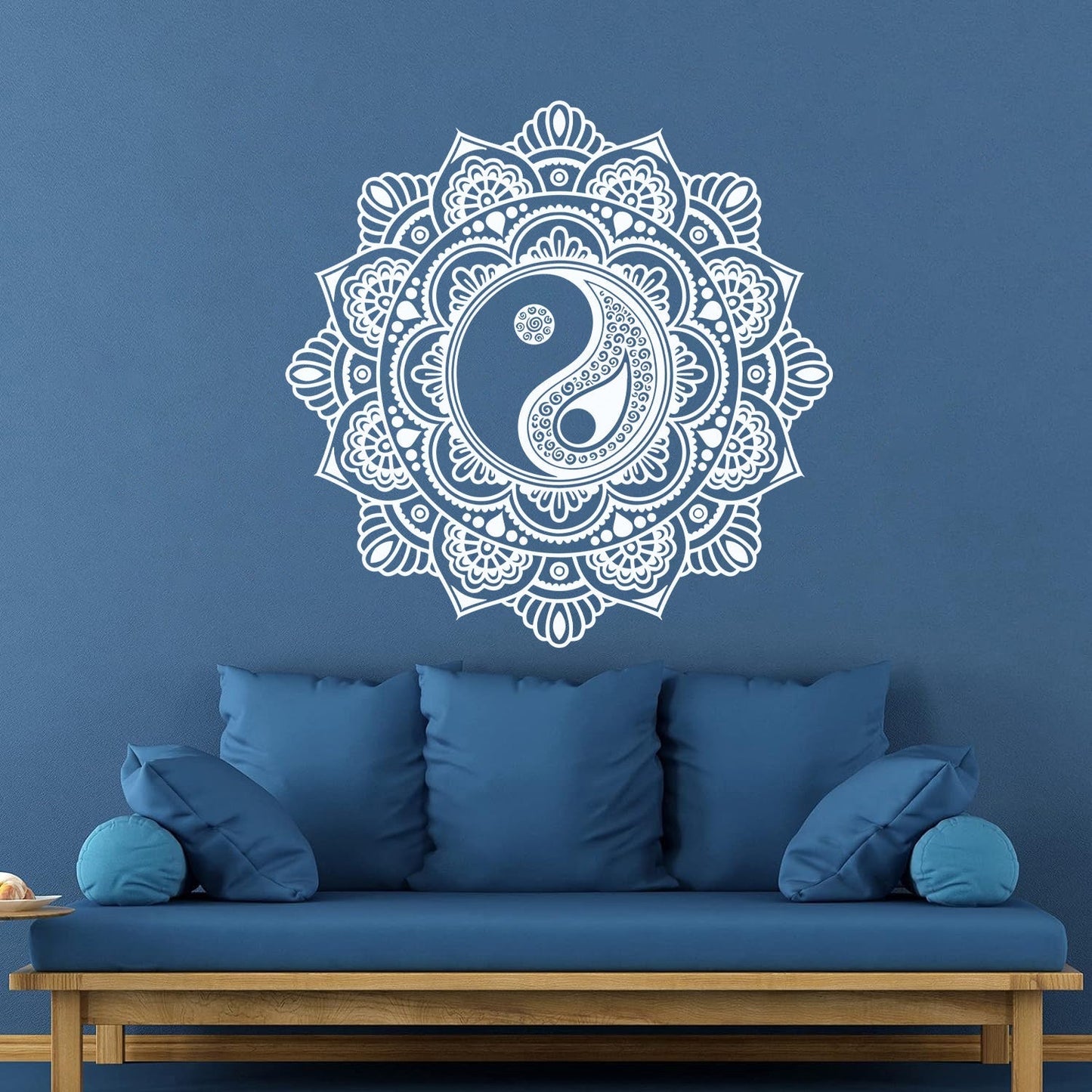 Mandala Circle Floral Ornament Yin Yang Zen Meditation Wall Decals Paster Paper Can Modify And Add Information