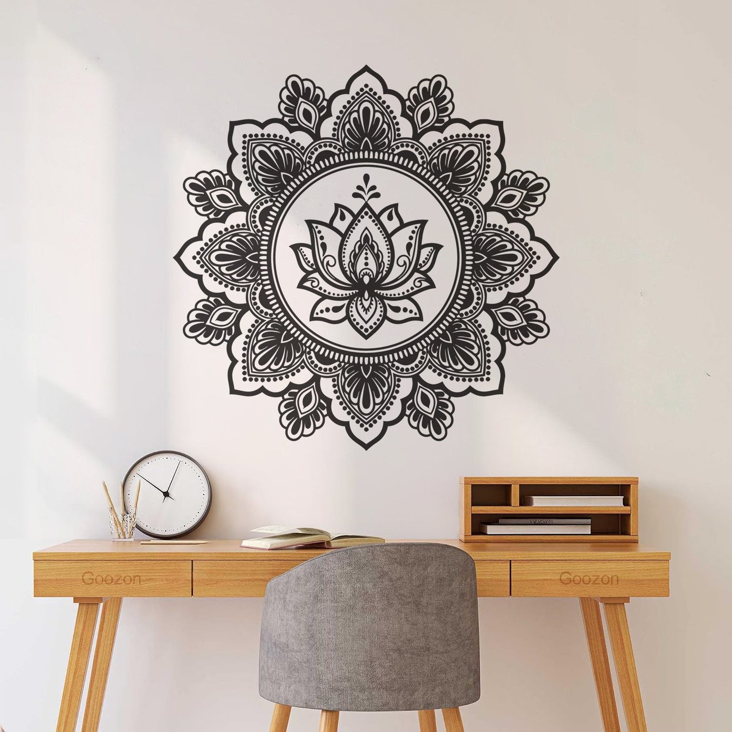 Vinyl Wall Decals Circle Ornament Mandala Meditation Lotus Car Body Decoration
