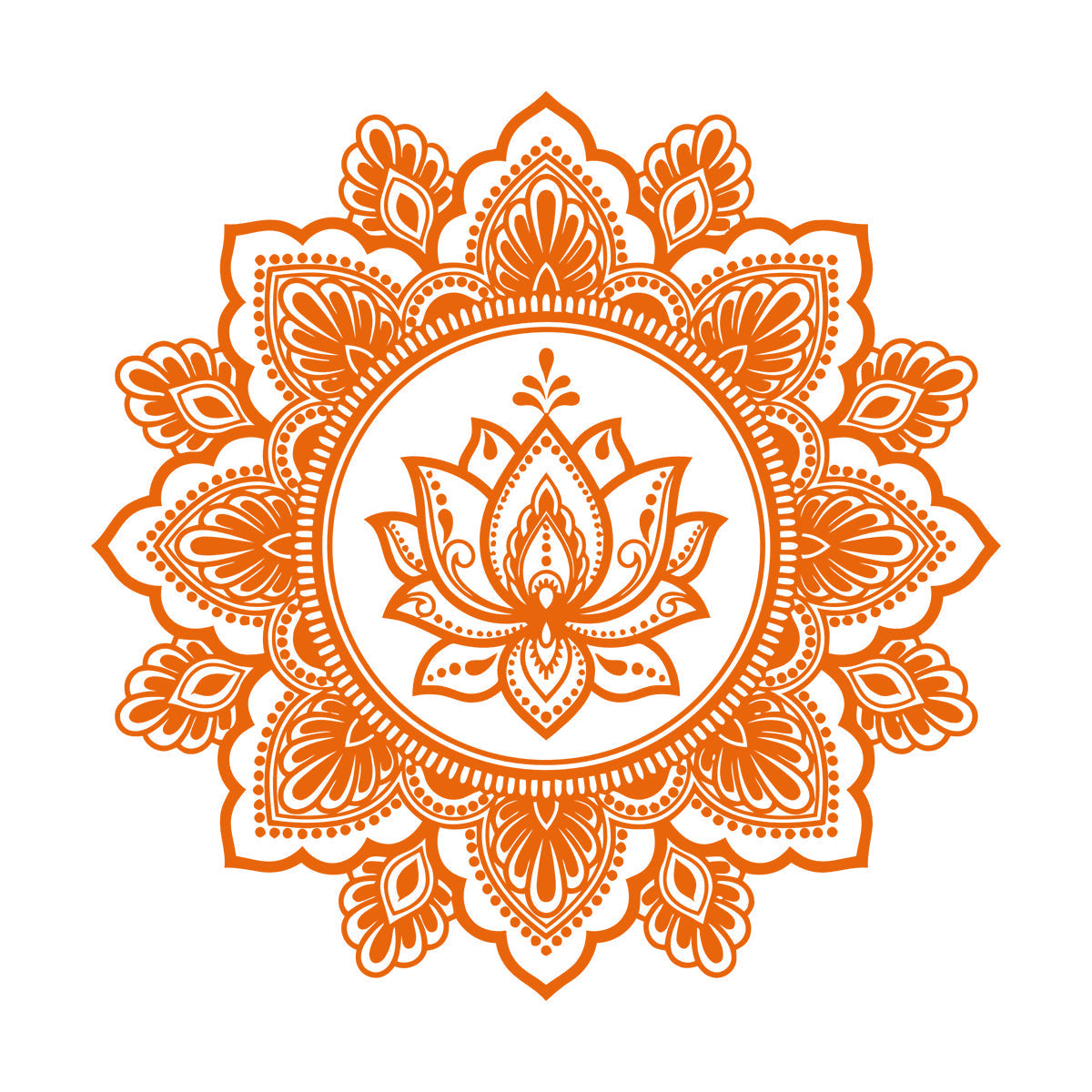 Vinyl Wall Decals Circle Ornament Mandala Meditation Lotus Car Body Decoration