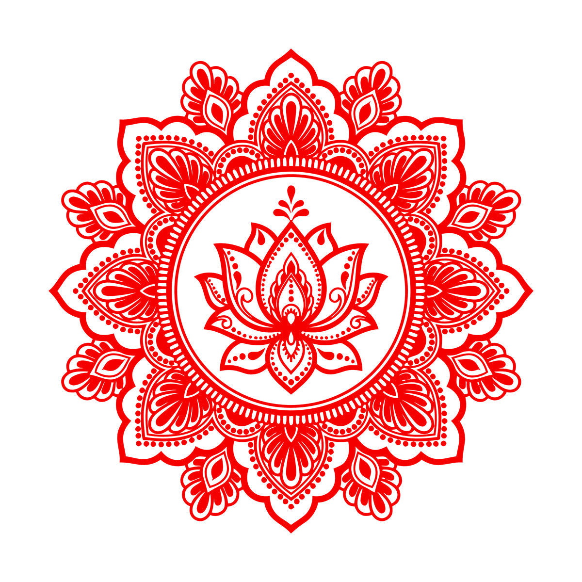 Vinyl Wall Decals Circle Ornament Mandala Meditation Lotus Car Body Decoration