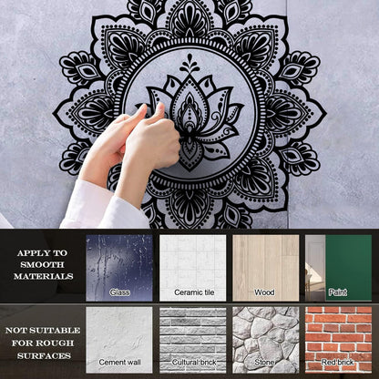 Vinyl Wall Decals Circle Ornament Mandala Meditation Lotus Car Body Decoration