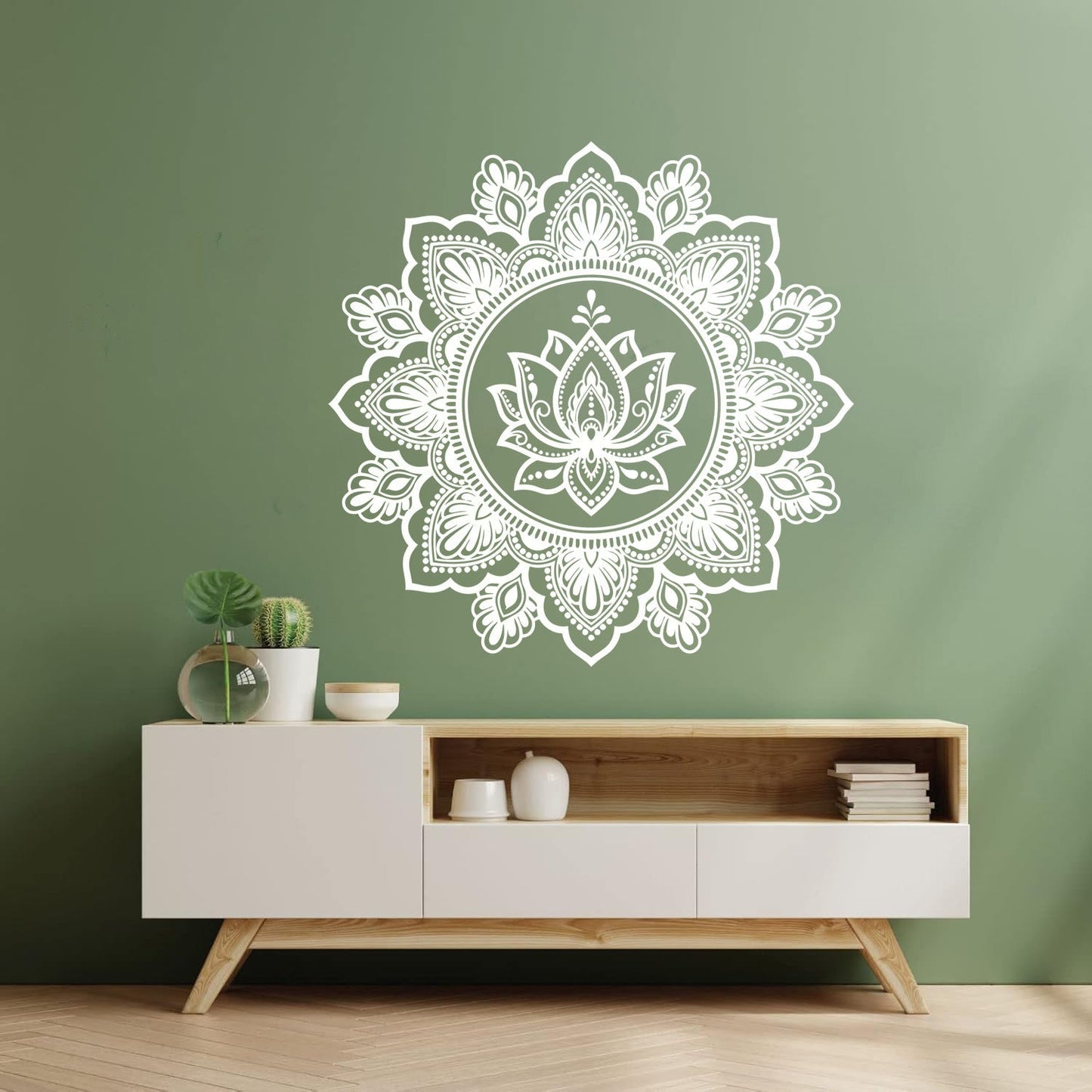 Vinyl Wall Decals Circle Ornament Mandala Meditation Lotus Car Body Decoration