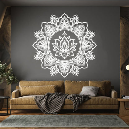 Vinyl Wall Decals Circle Ornament Mandala Meditation Lotus Car Body Decoration