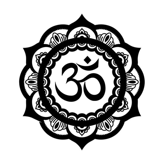 Mural And Wall Vinyl Decal Circle Ornament Pattern Beautiful Mandala Glass Stickers