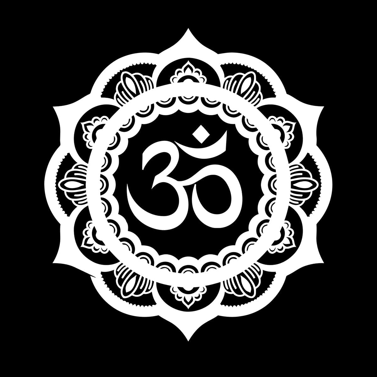 Mural And Wall Vinyl Decal Circle Ornament Pattern Beautiful Mandala Glass Stickers