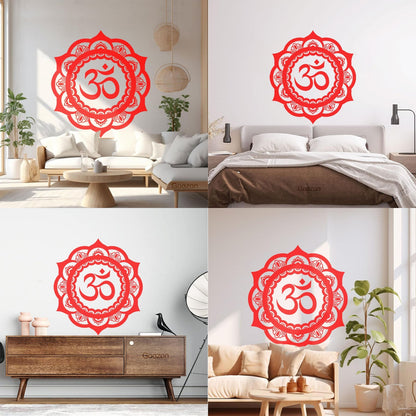 Mural And Wall Vinyl Decal Circle Ornament Pattern Beautiful Mandala Glass Stickers
