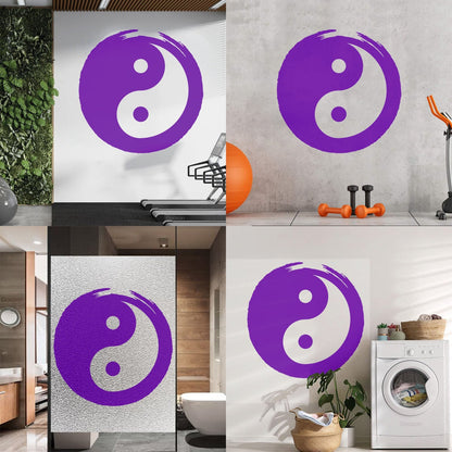 Wall Vinyl Sticker Decor Circle Yin Yang Symbol Eastern Philosophy Zen Tattoo Culture