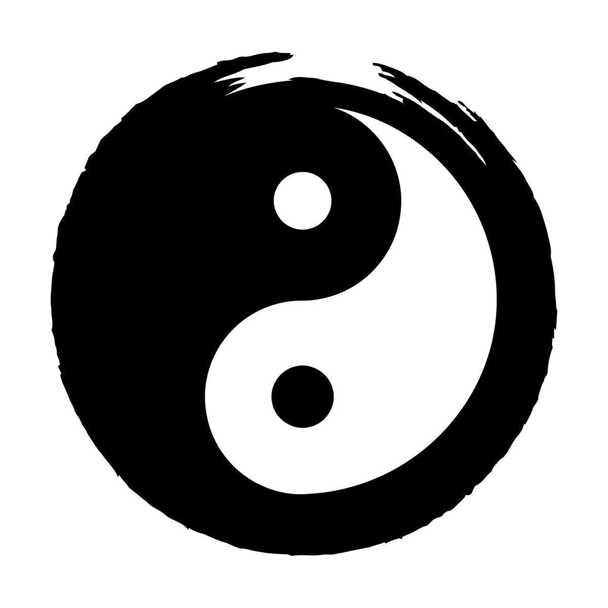 Wall Vinyl Sticker Decor Circle Yin Yang Symbol Eastern Philosophy Zen Tattoo Culture