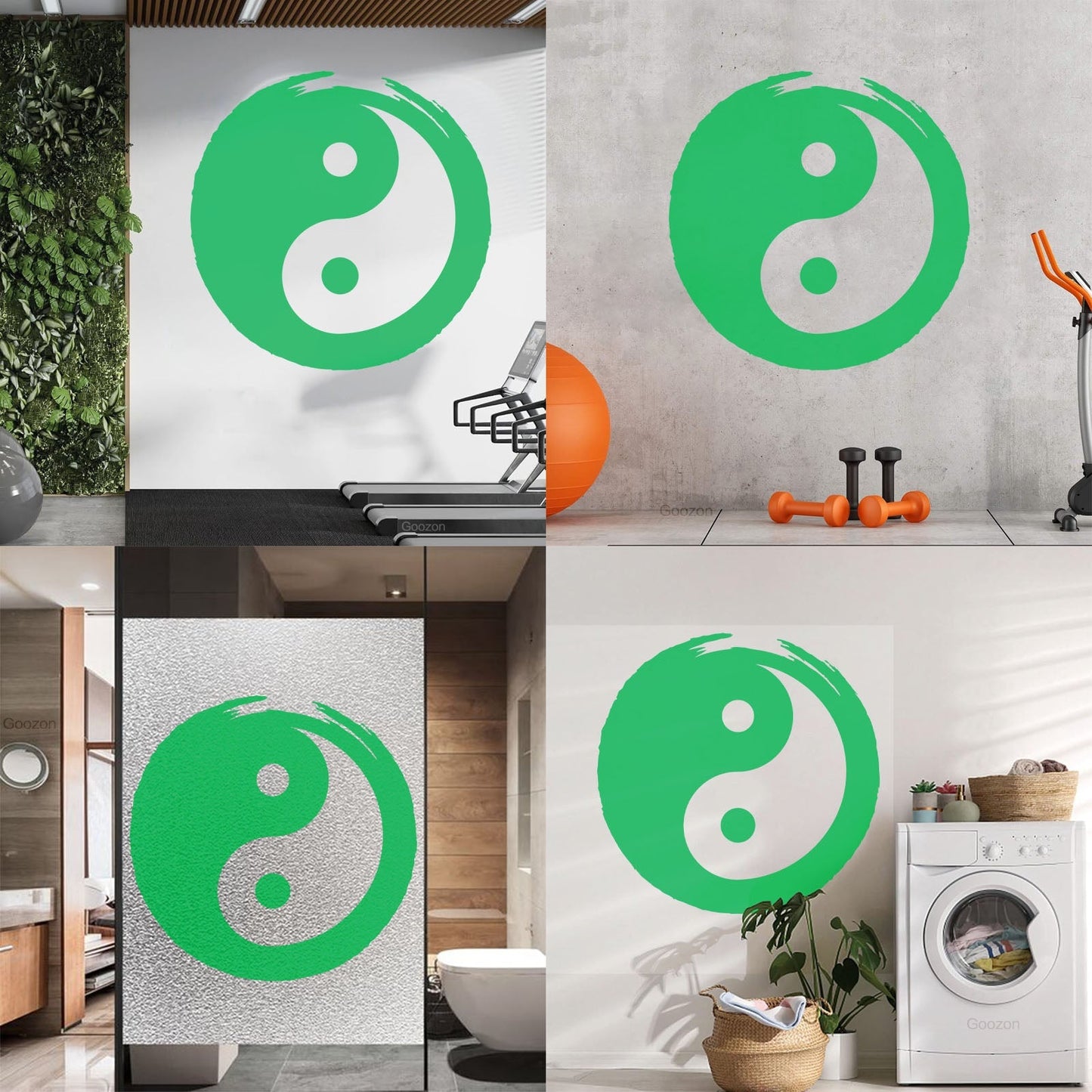Wall Vinyl Sticker Decor Circle Yin Yang Symbol Eastern Philosophy Zen Tattoo Culture