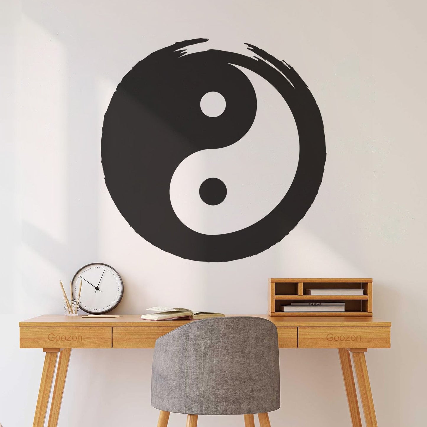 Wall Vinyl Sticker Decor Circle Yin Yang Symbol Eastern Philosophy Zen Tattoo Culture
