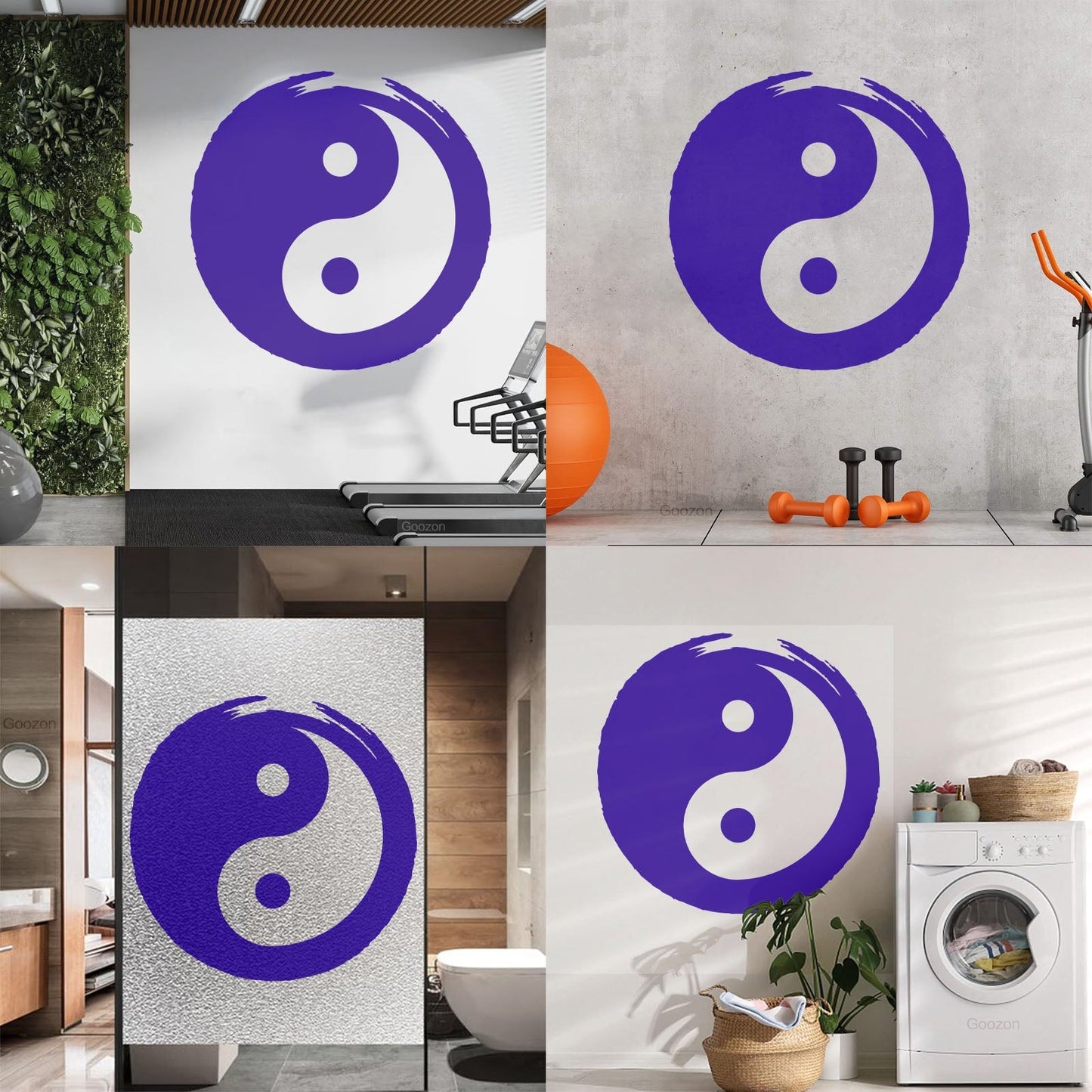 Wall Vinyl Sticker Decor Circle Yin Yang Symbol Eastern Philosophy Zen Tattoo Culture