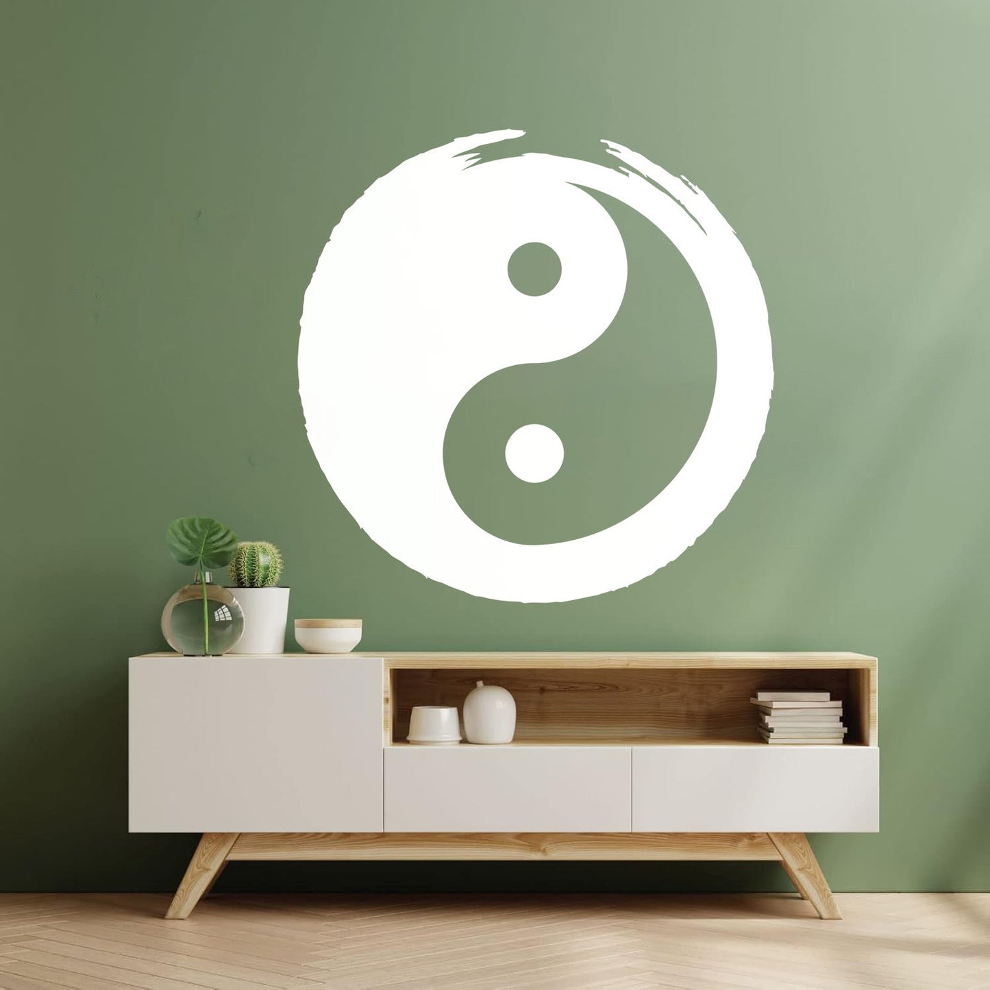 Wall Vinyl Sticker Decor Circle Yin Yang Symbol Eastern Philosophy Zen Tattoo Culture