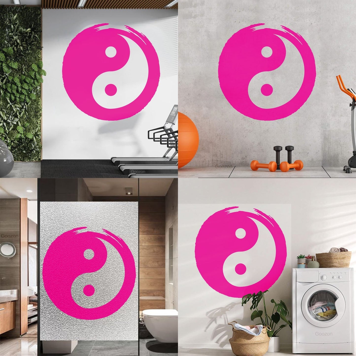 Wall Vinyl Sticker Decor Circle Yin Yang Symbol Eastern Philosophy Zen Tattoo Culture