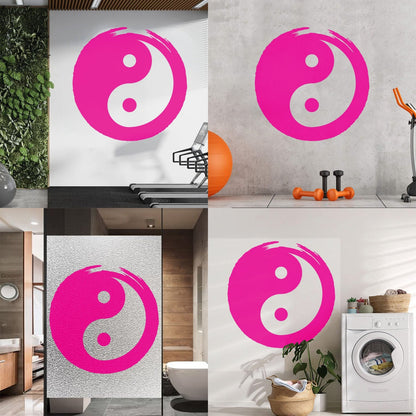 Wall Vinyl Sticker Decor Circle Yin Yang Symbol Eastern Philosophy Zen Tattoo Culture