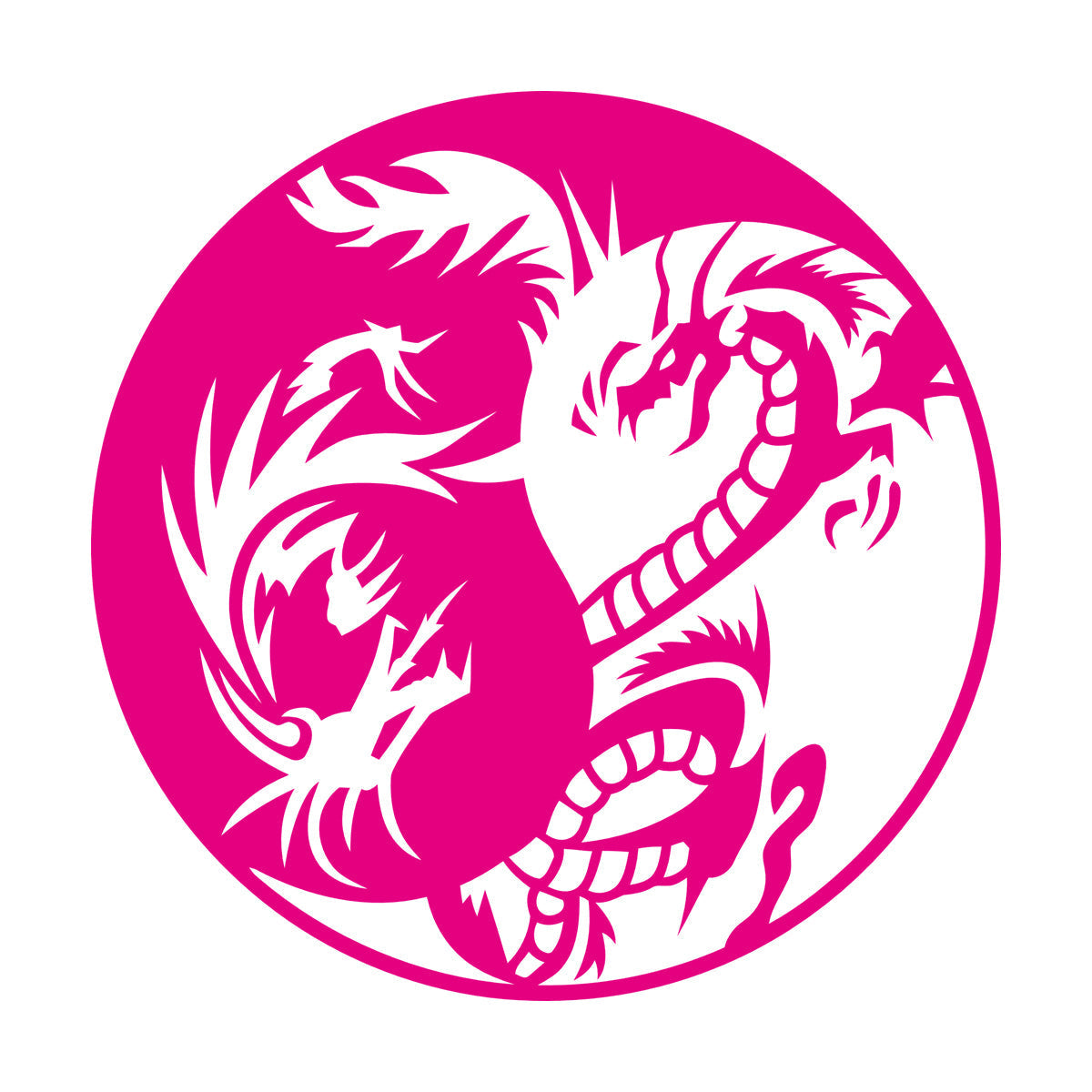 Lettering Decals Couple Dragon Yin Yang Zen Chinese Oriental Symbol Easy Installation