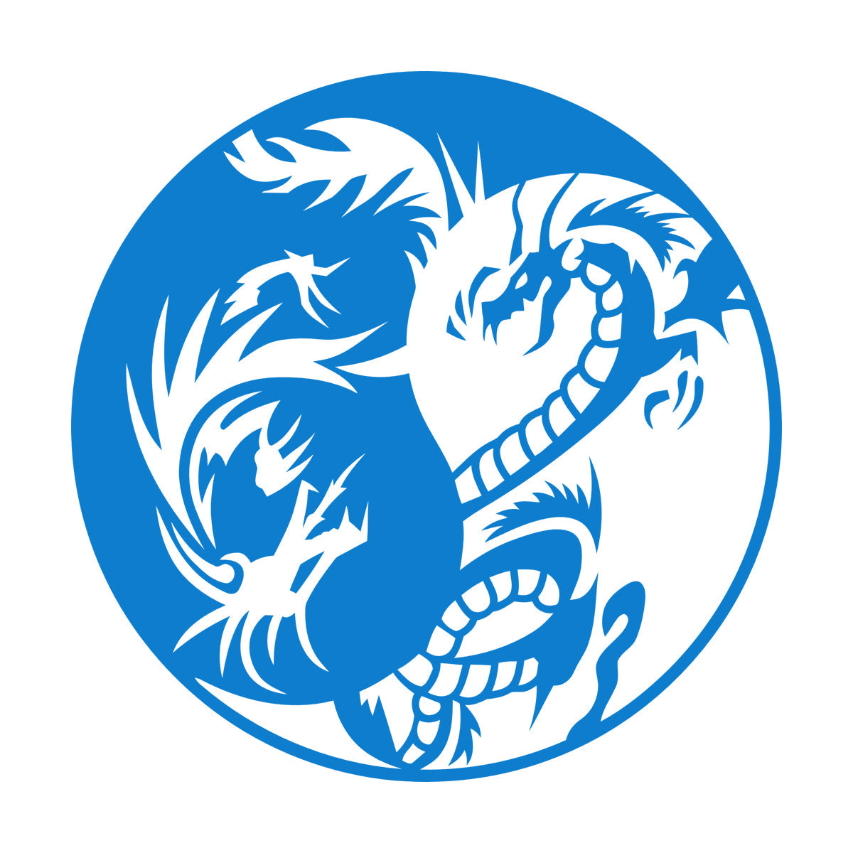 Lettering Decals Couple Dragon Yin Yang Zen Chinese Oriental Symbol Easy Installation