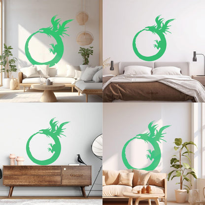 Lettering Stickers Dragon Enso Circle Symbol Buddhism Multiple Size Options
