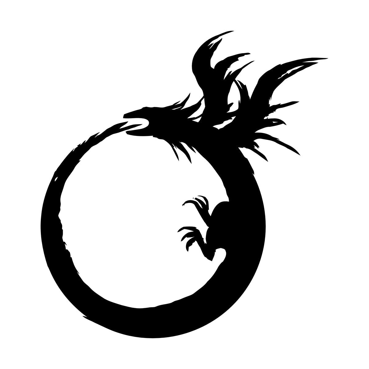 Lettering Stickers Dragon Enso Circle Symbol Buddhism Multiple Size Options