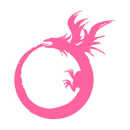 Lettering Stickers Dragon Enso Circle Symbol Buddhism Multiple Size Options