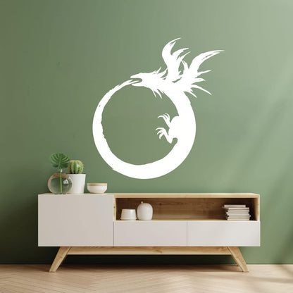 Lettering Stickers Dragon Enso Circle Symbol Buddhism Multiple Size Options