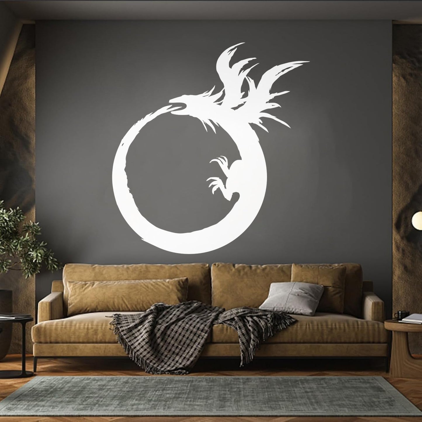 Lettering Stickers Dragon Enso Circle Symbol Buddhism Multiple Size Options