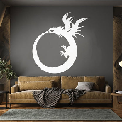 Lettering Stickers Dragon Enso Circle Symbol Buddhism Multiple Size Options